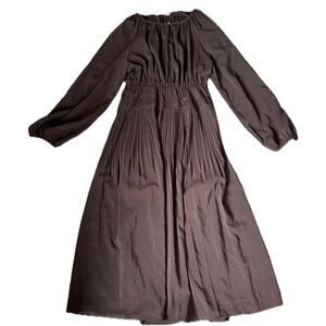 Elegant Brown Long Sleeve Dress